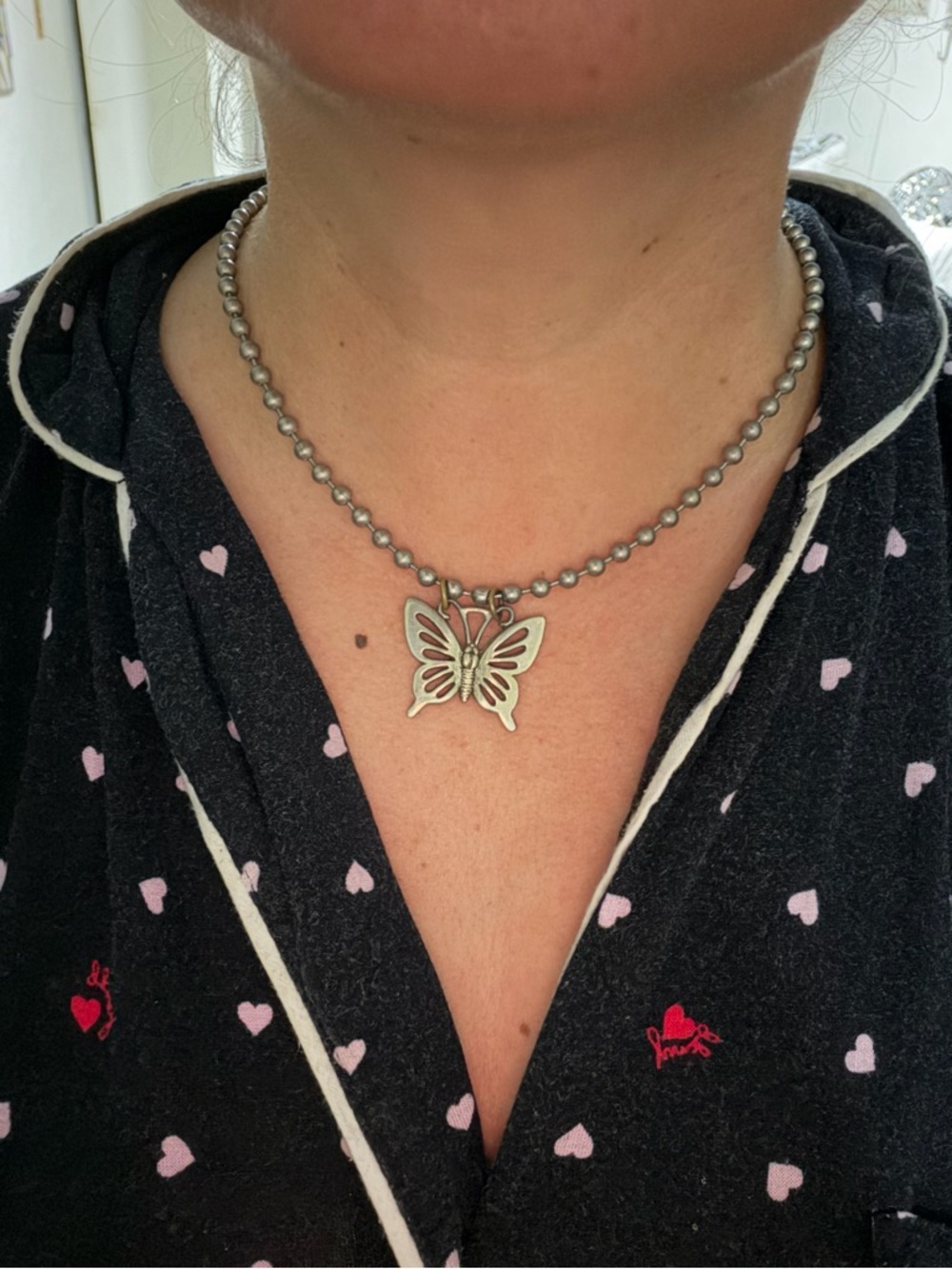 PacSun silver Butterfly Charm Necklace